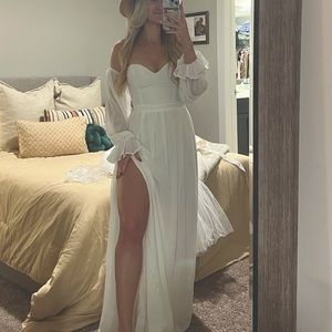 White off the shoulder dress
